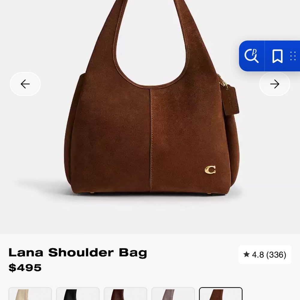 Coach Lana Suede Shoulder Bag